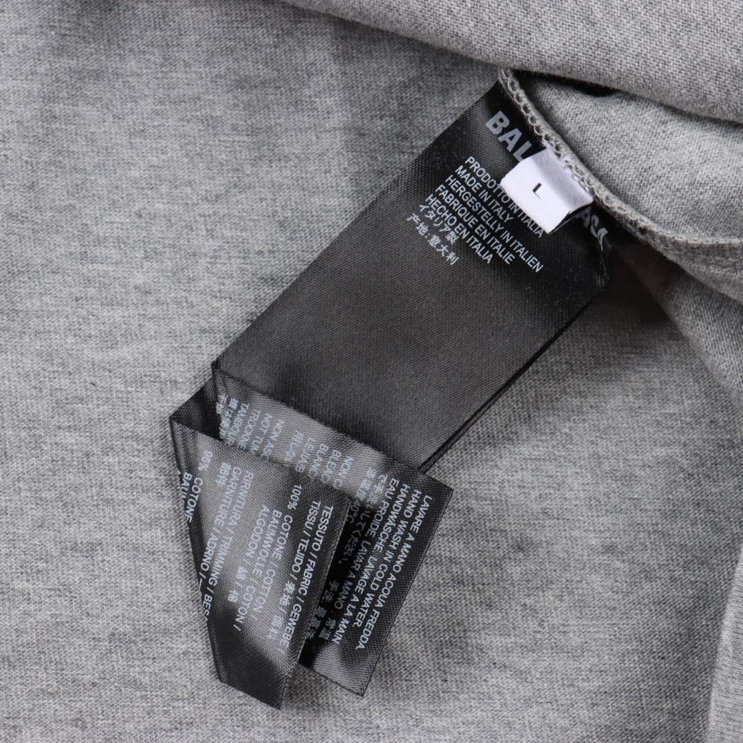 Balenciga/巴黎世家 C E O 贴布刺绣短袖T恤