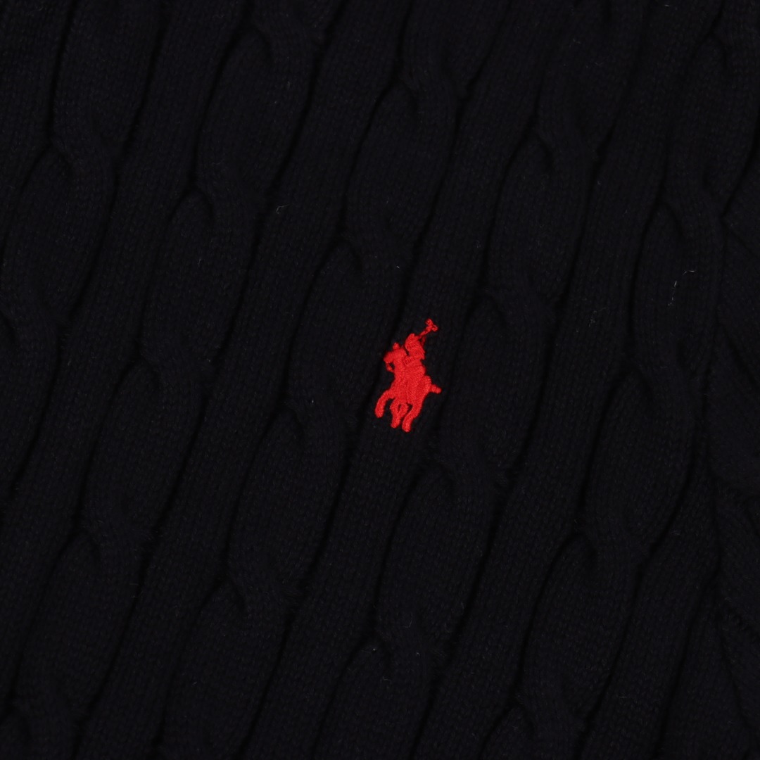 Ralph Lauren/拉夫劳伦夏季针织绞花小马刺绣翻领毛衣polo衫短袖T恤