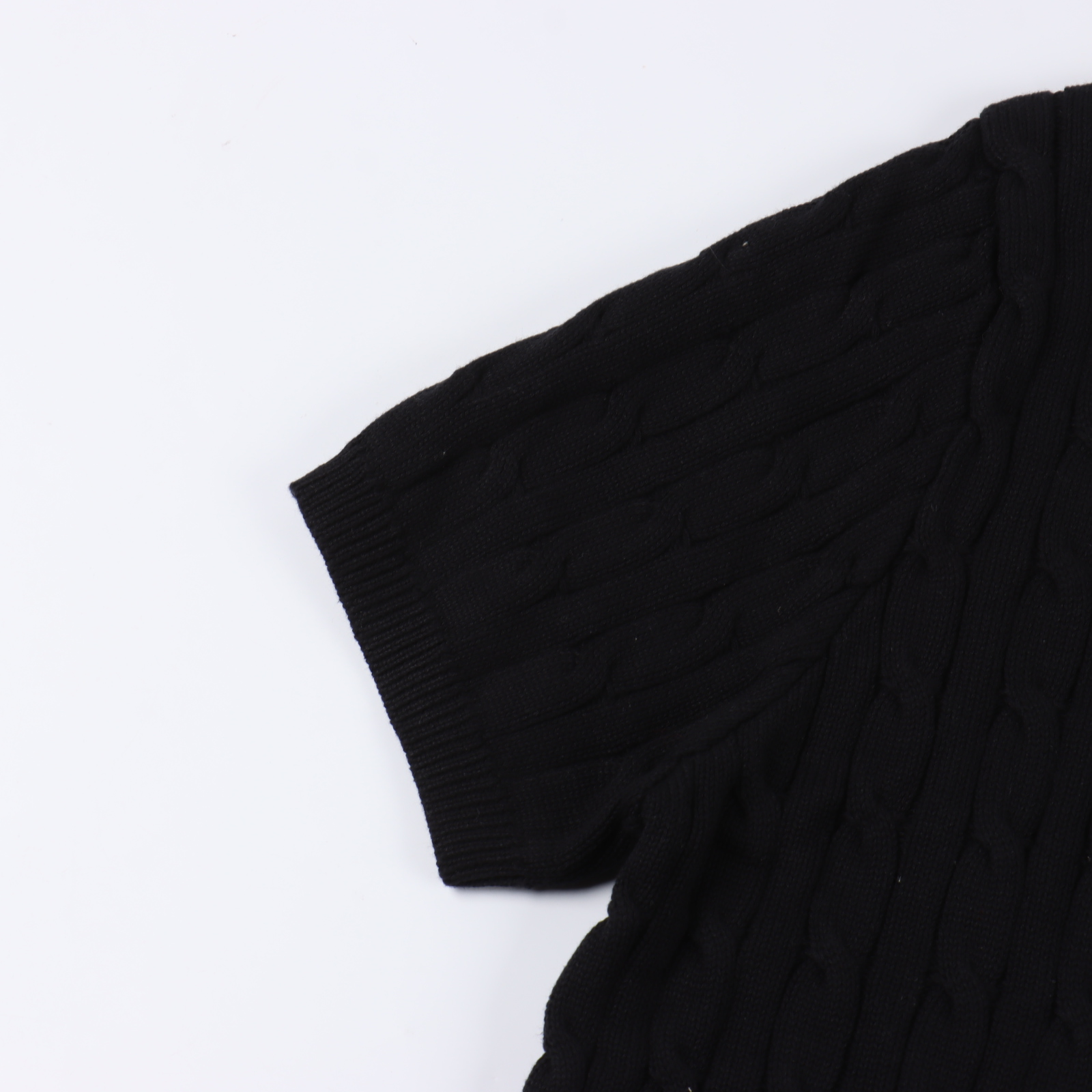 Ralph Lauren/拉夫劳伦夏季针织绞花小马刺绣翻领毛衣polo衫短袖T恤