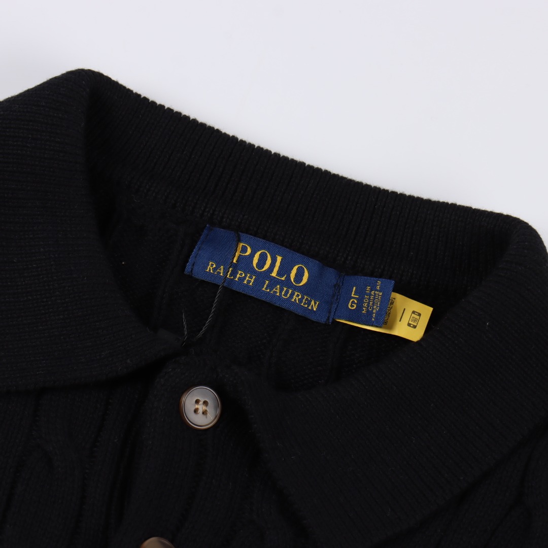 Ralph Lauren/拉夫劳伦夏季针织绞花小马刺绣翻领毛衣polo衫短袖T恤