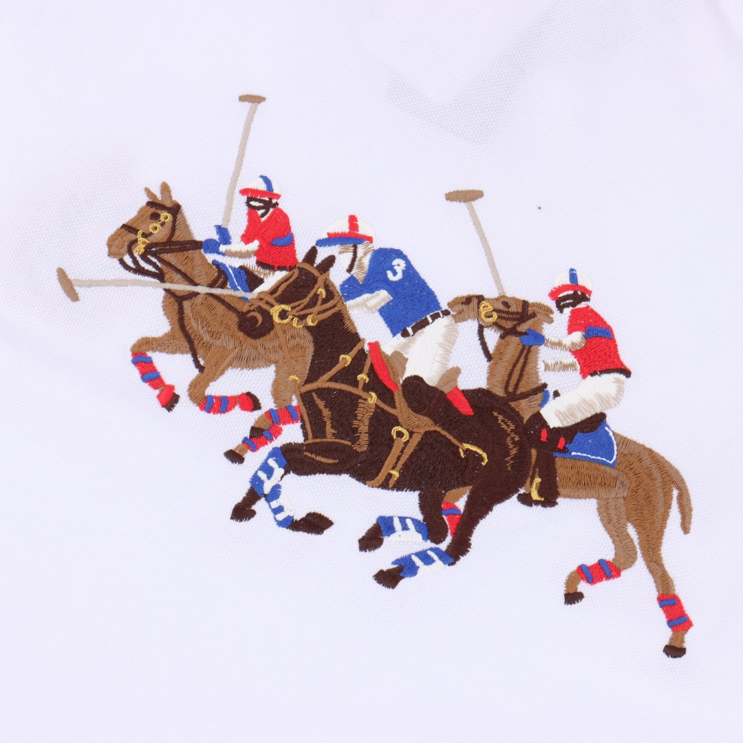 Ralph Lauren/拉夫劳伦金马标背后三匹小马logo刺绣短袖Polo衫
