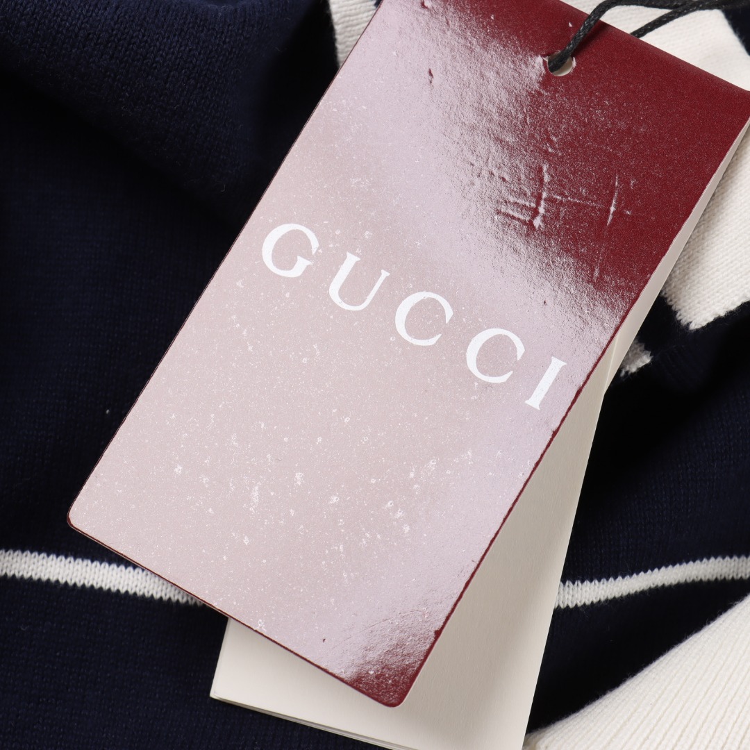 Gucci/古驰 条纹针织短袖POLO衫-莆田鞋,莆田鞋货源,高仿鞋,高仿鞋货源,安福档口,莆田高仿鞋,莆田鞋批发,高仿鞋批发,莆田高仿运动鞋,高仿运动鞋,莆田运动鞋 Gucci/古驰 条纹针织短袖POLO衫