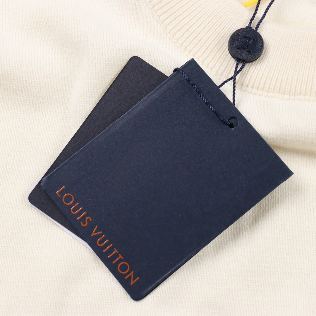 Louis Vuitton/路易威登 Damier 格纹刺绣毛衣短袖