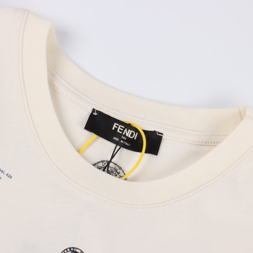 FENDI/芬迪 邮票印章圆领短袖