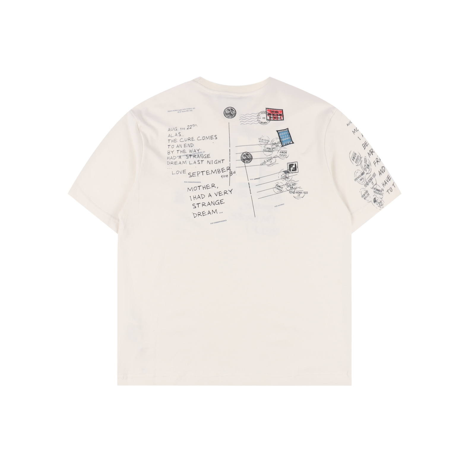 FENDI/芬迪 邮票印章圆领短袖