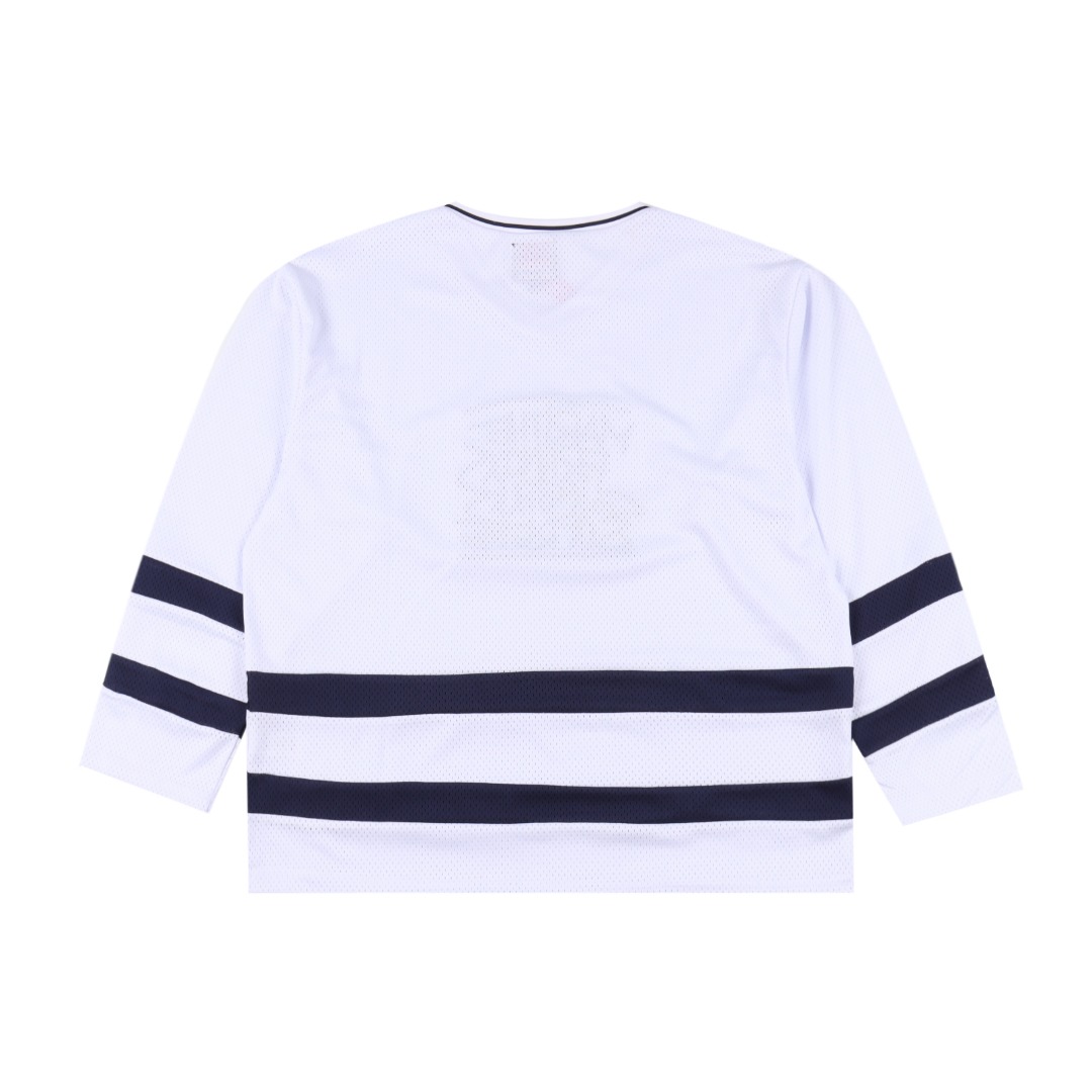 Supreme Marithé Franois Girbaud 联名款 胸前刺绣logo宽松网眼美式冰球衫球衣