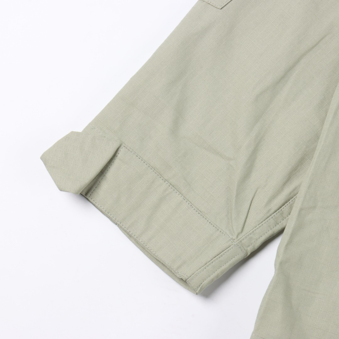 Balenciaga/巴黎世家 BLCG 25FW 单排工装衬衫外套 黑色/绿色