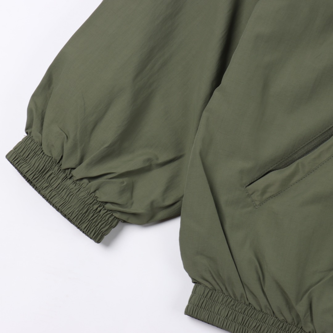 Balenciaga/ 巴黎世家 BLCG 25FW 双B黑胶带墨绿防水冲锋衣夹克