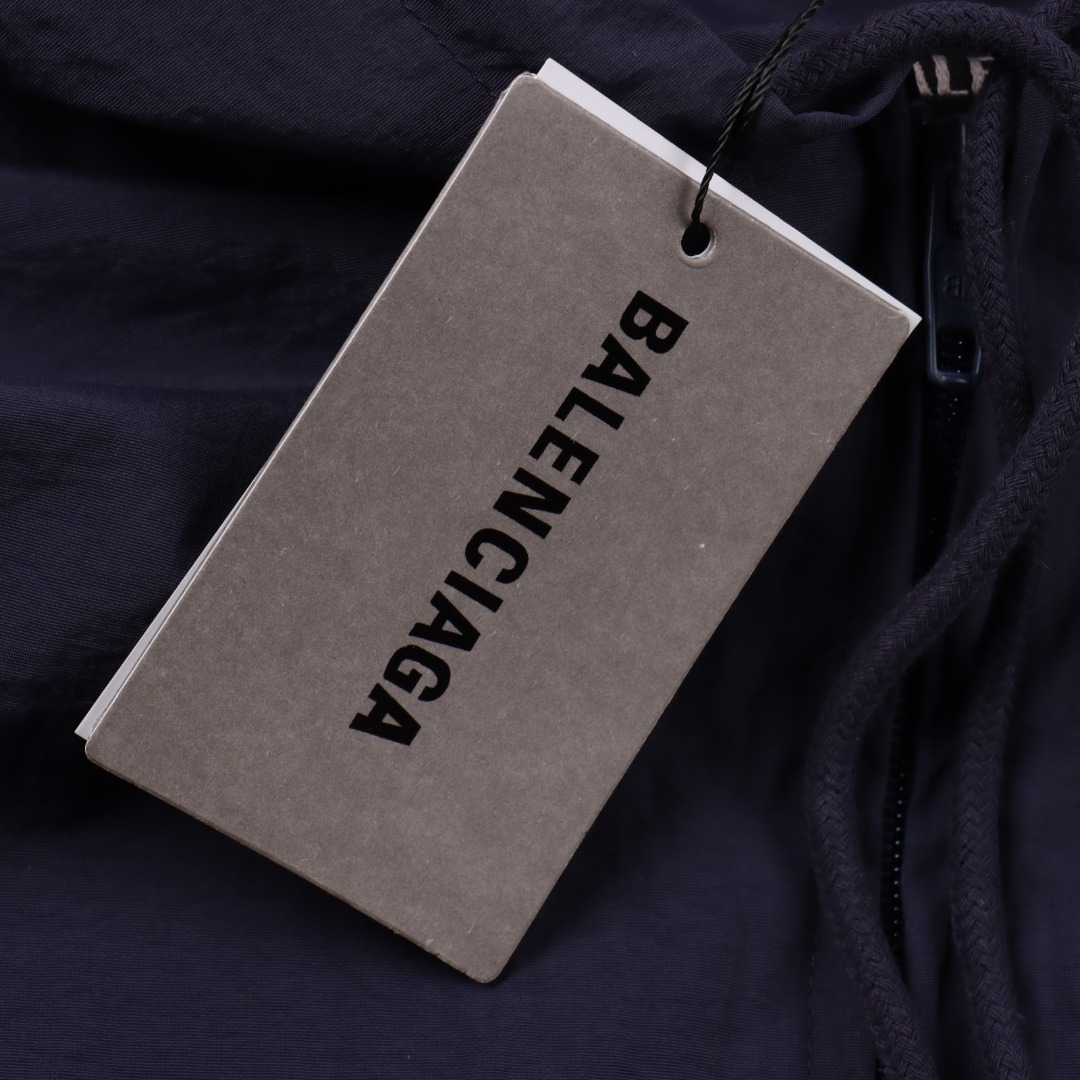 Balenciaga/巴黎世家 BLCG 25FW 84涂鸦喷漆藏青半环刺绣运动套装外套藏青