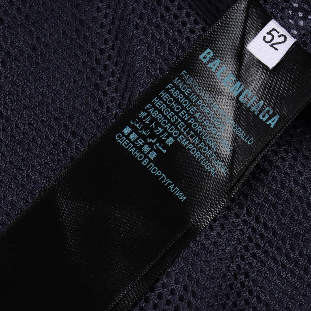 Balenciaga/巴黎世家 BLCG 25FW 84涂鸦喷漆藏青半环刺绣运动套装外套藏青