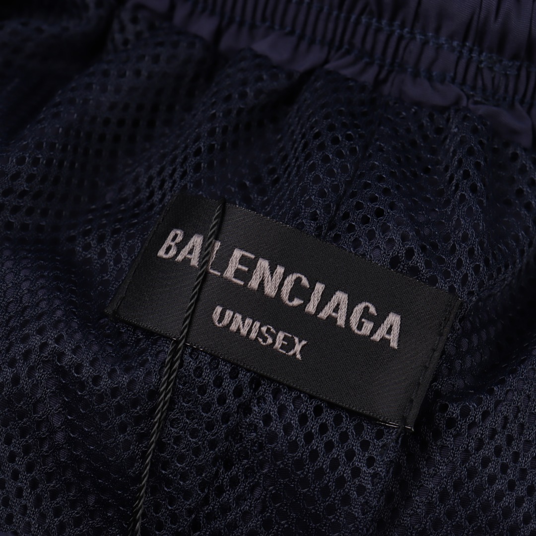 Balenciaga/巴黎世家 BLCG 25FW 84涂鸦喷漆藏青半环刺绣运动套装长裤 藏青