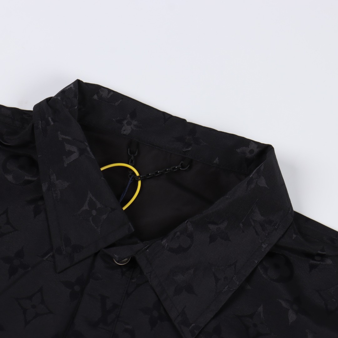 Louis Vuitton/路易威登 满印提花闪钻彩色字母长袖衬衫