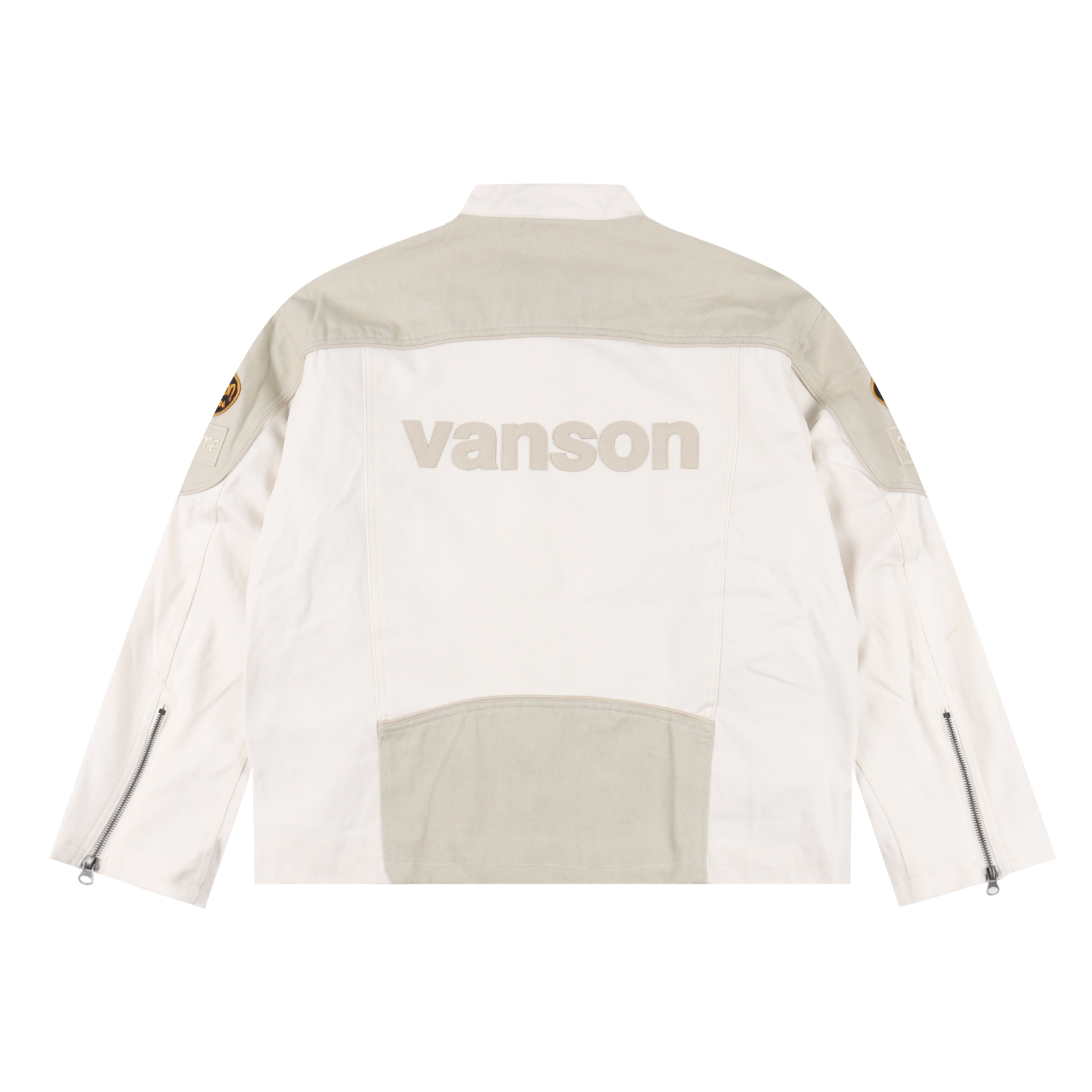 Supreme x Vanson Leathers x Cordura 联名款 SS25 WEEK13 Cotton Jacket 皮革徽标贴花拉链拼接美式潮流夹克外套-Chinese UA Cheap High Quatity Brand Clothes Bags handbags Sneakers wholesale wholesaler seller from China Factory suppliers Fashion Clothing Shoes best Quality Beautiful Price Supreme x Vanson Leathers x Cordura 联名款 SS25 WEEK13 Cotton Jacket 皮革徽标贴花拉链拼接美式潮流夹克外套