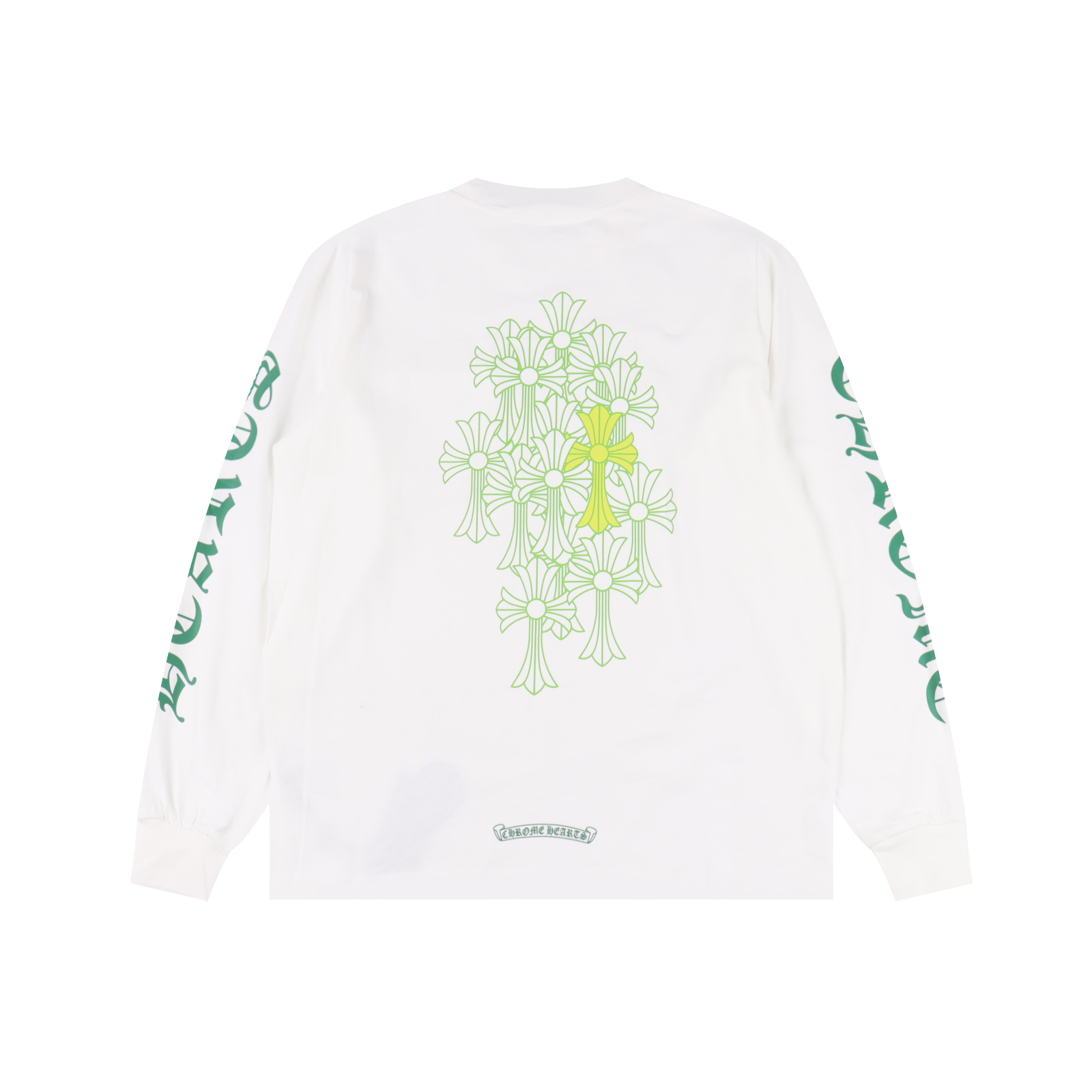 Chrome hearts/克罗心绿色十字架幻影印花长袖黑色/白色-Chinese UA Cheap High Quatity Brand Clothes Bags handbags Sneakers wholesale wholesaler seller from China Factory suppliers Fashion Clothing Shoes best Quality Beautiful Price Chrome hearts/克罗心绿色十字架幻影印花长袖黑色/白色