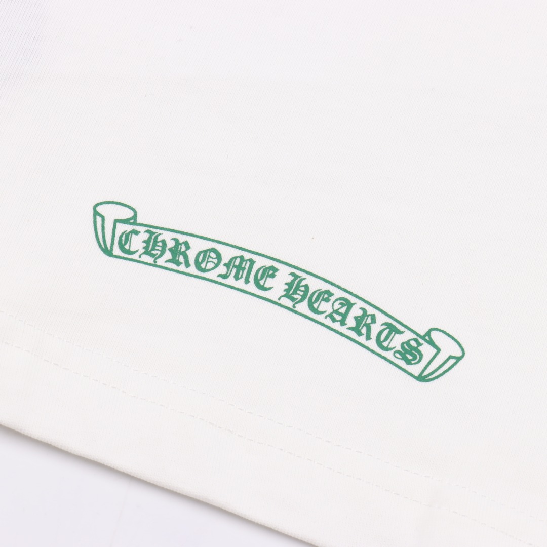 Chrome hearts/克罗心绿色十字架幻影印花长袖黑色/白色-Chinese UA Cheap High Quatity Brand Clothes Bags handbags Sneakers wholesale wholesaler seller from China Factory suppliers Fashion Clothing Shoes best Quality Beautiful Price Chrome hearts/克罗心绿色十字架幻影印花长袖黑色/白色