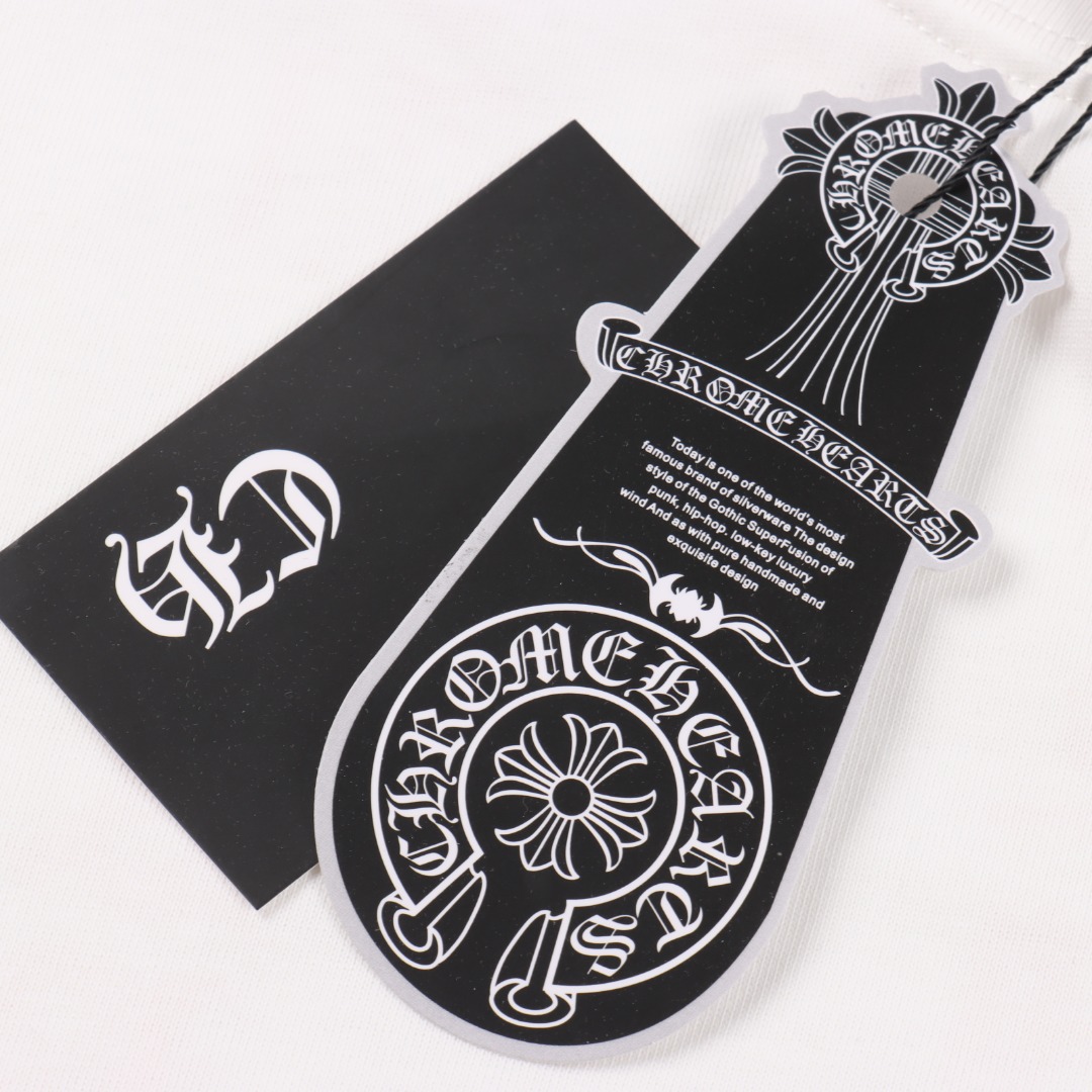 Chrome hearts/克罗心限定卷轴圆领印花长袖 黑色/白色