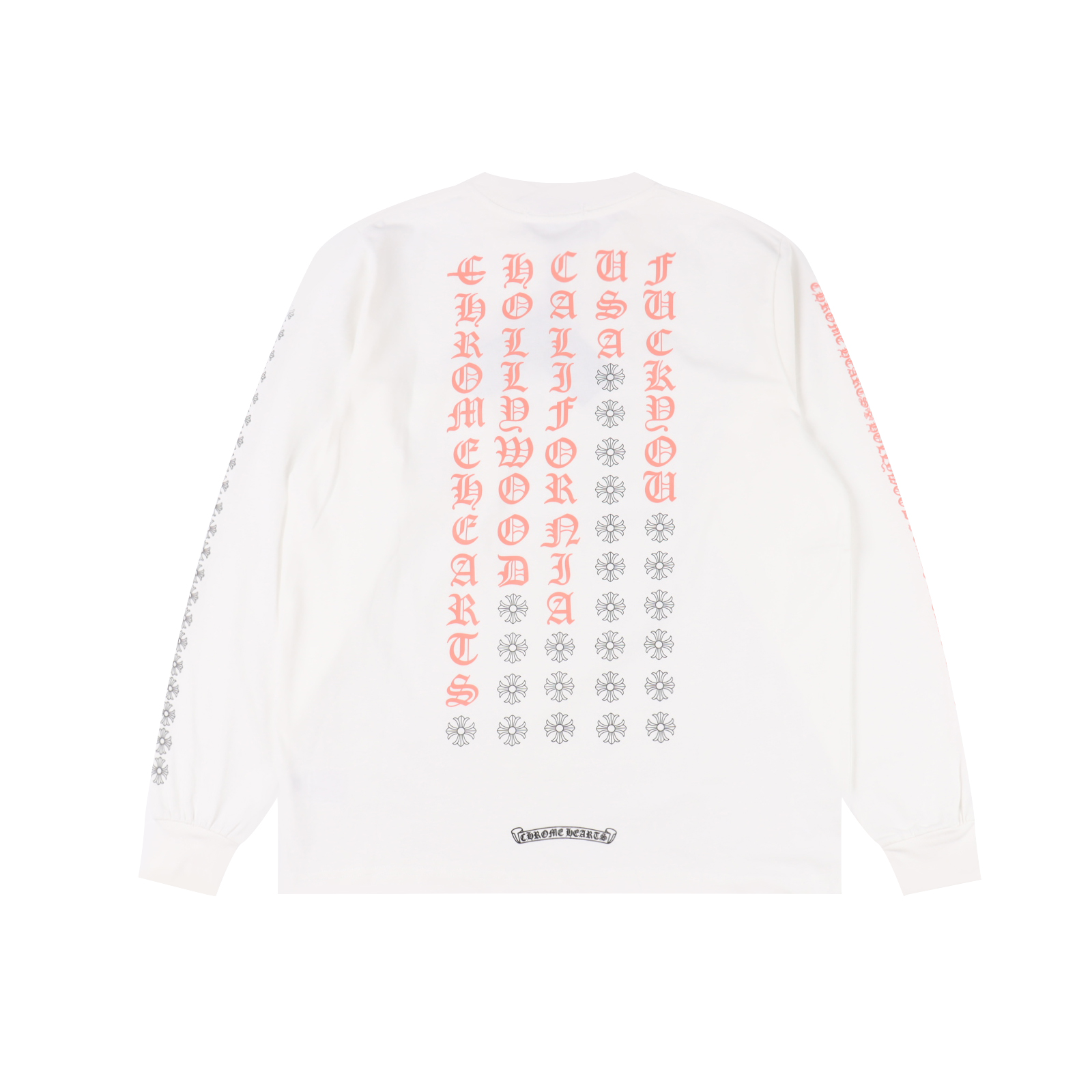 Chrome hearts/克罗心限定卷轴圆领印花长袖 黑色/白色