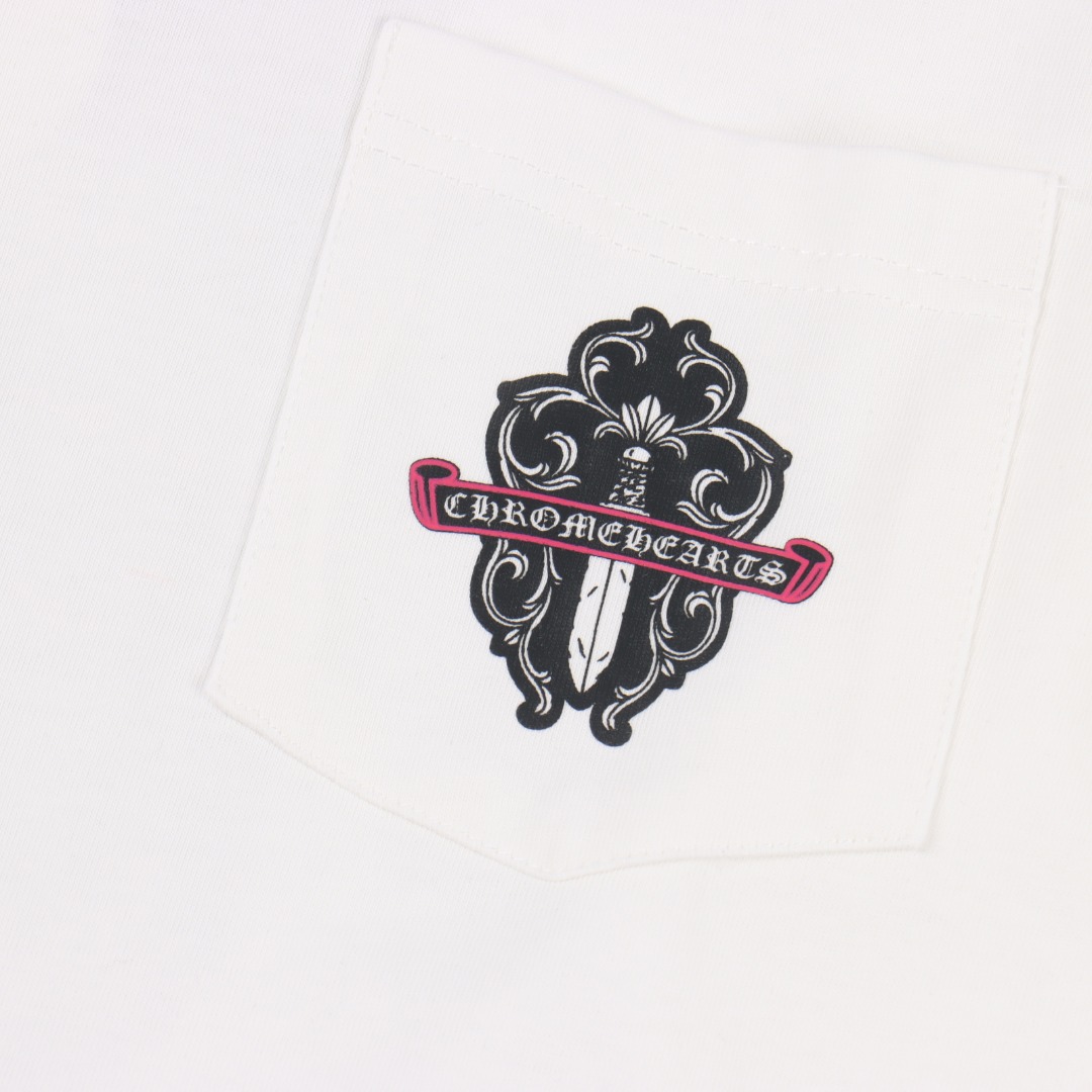 Chrome hearts/克罗心绿色大宝剑印花长袖黑色/白色