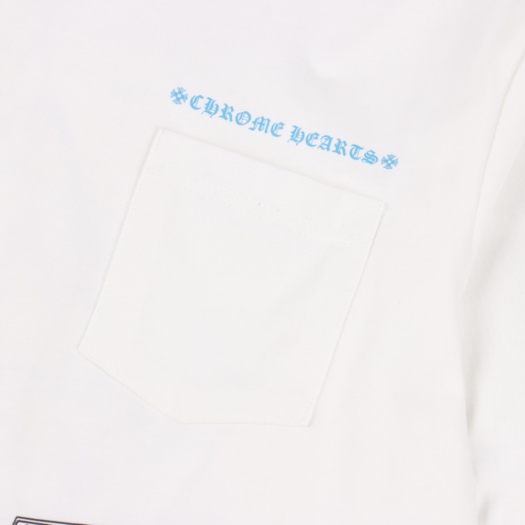 Chrome hearts/克罗心涂鸦字母糖果撞色印花长袖黑色/白色