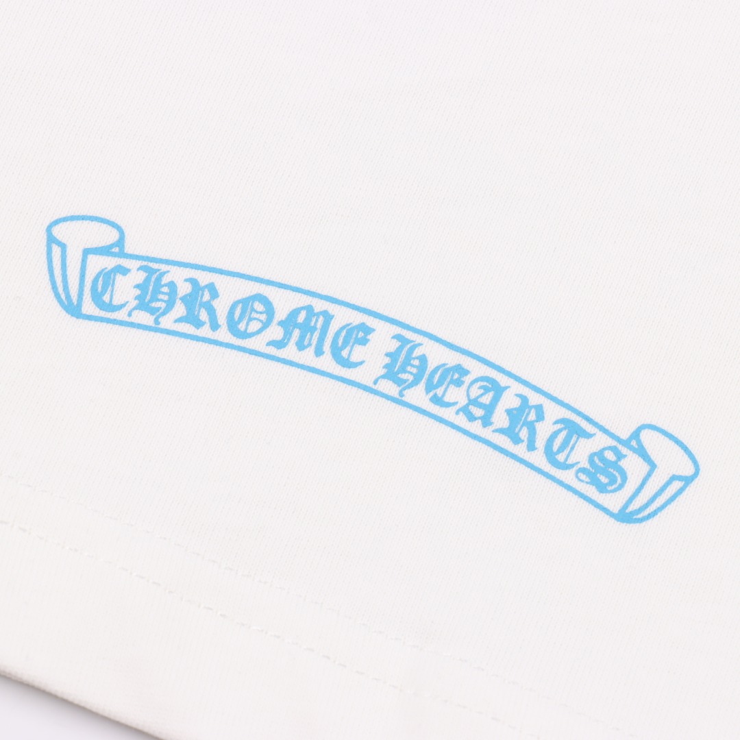 Chrome hearts/克罗心涂鸦字母糖果撞色印花长袖黑色/白色