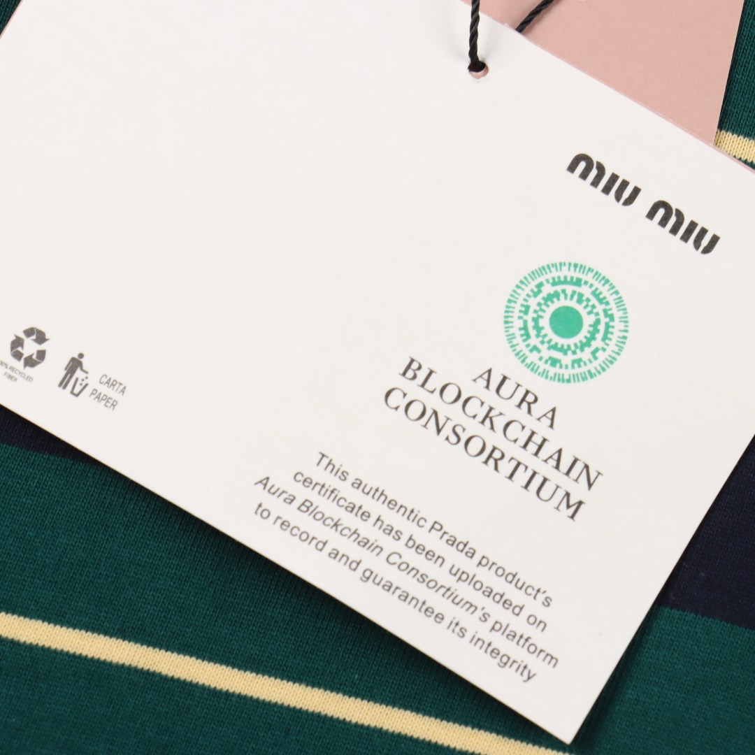 MiuMiu/缪缪 海报款宽条徽标logo条纹长袖 定织-Chinese UA Cheap High Quatity Brand Clothes Bags handbags Sneakers wholesale wholesaler seller from China Factory suppliers Fashion Clothing Shoes best Quality Beautiful Price MiuMiu/缪缪 海报款宽条徽标logo条纹长袖 定织