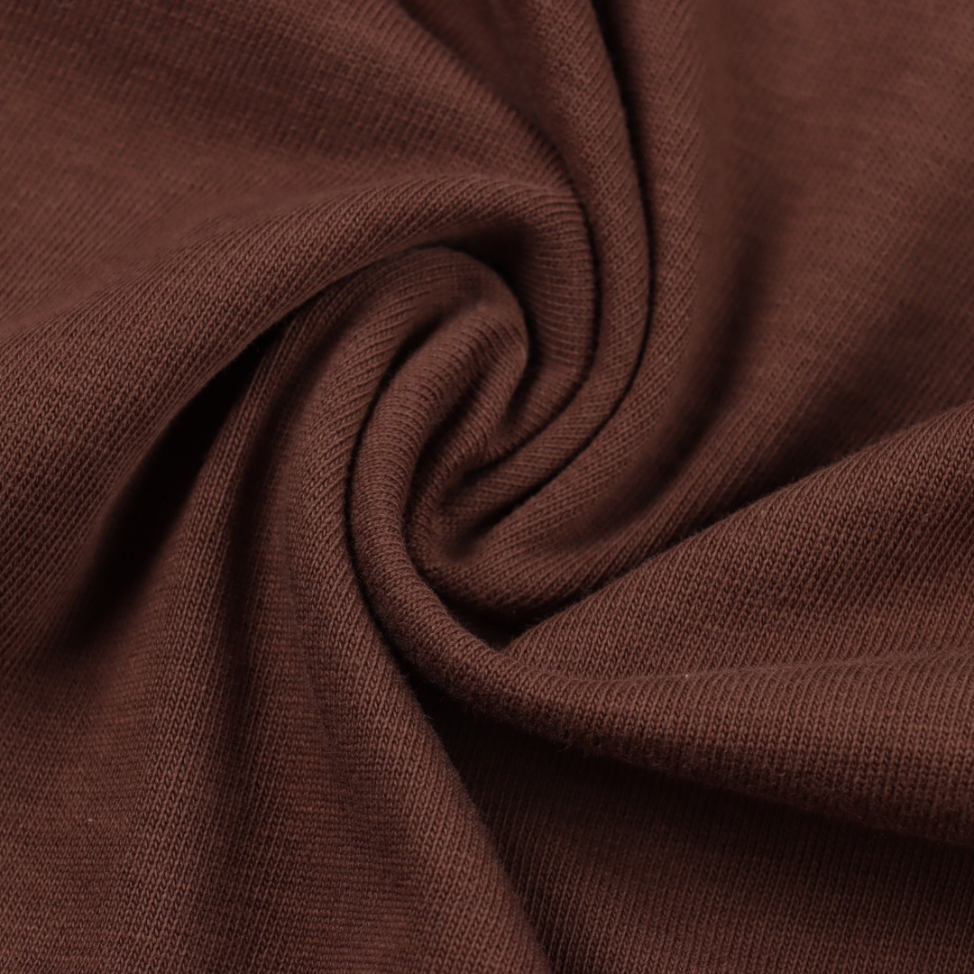 Prada/普拉达 胸前三角标磨破水洗经典圆领长袖 火山灰 咖色 尺码