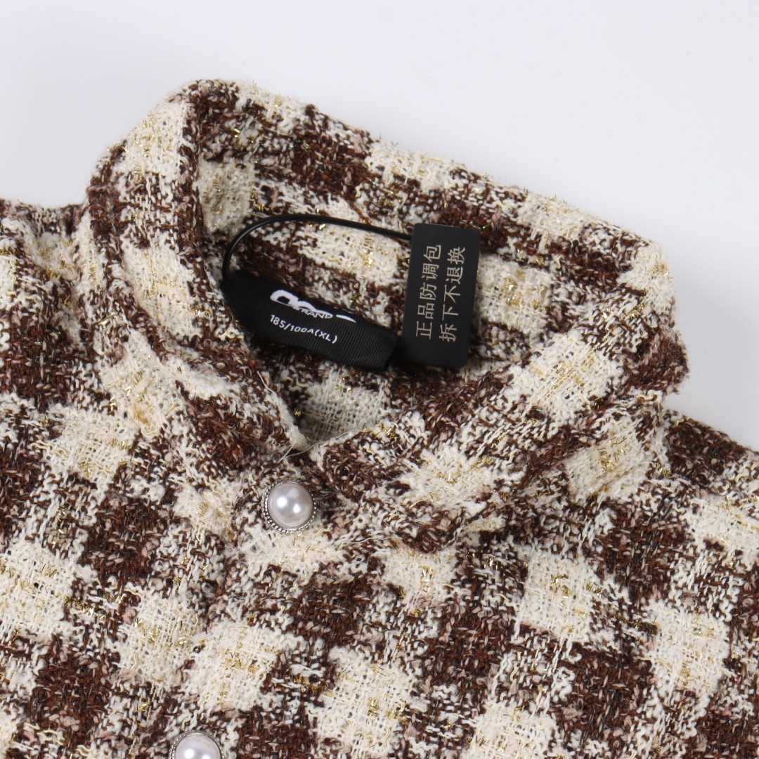 GOODBRAND LOVE IS GOOD 珍珠小香风长袖衬衫外套 咖色 红色-Chinese UA Cheap High Quatity Brand Clothes Bags handbags Sneakers wholesale wholesaler seller from China Factory suppliers Fashion Clothing Shoes best Quality Beautiful Price GOODBRAND LOVE IS GOOD 珍珠小香风长袖衬衫外套 咖色 红色