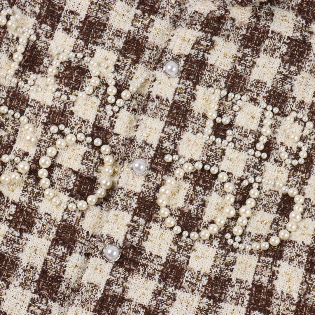 GOODBRAND LOVE IS GOOD 珍珠小香风长袖衬衫外套 咖色 红色-Chinese UA Cheap High Quatity Brand Clothes Bags handbags Sneakers wholesale wholesaler seller from China Factory suppliers Fashion Clothing Shoes best Quality Beautiful Price GOODBRAND LOVE IS GOOD 珍珠小香风长袖衬衫外套 咖色 红色