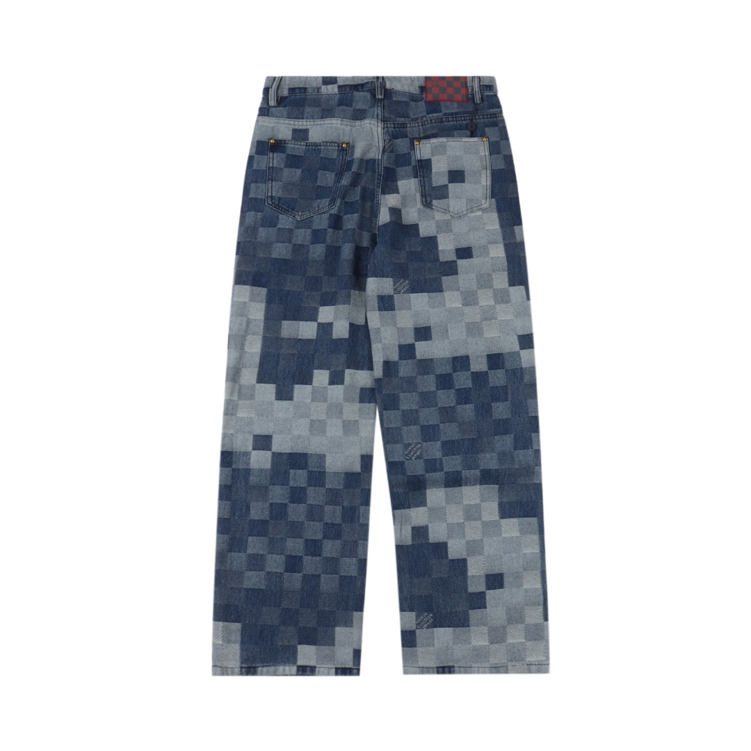 Louis Vuitton路易威登 1V 25FW 马赛克迷彩牛仔长裤 轻奢主义-Chinese UA Cheap High Quatity Brand Clothes Bags handbags Sneakers wholesale wholesaler seller from China Factory suppliers Fashion Clothing Shoes best Quality Beautiful Price Louis Vuitton路易威登 1V 25FW 马赛克迷彩牛仔长裤 轻奢主义