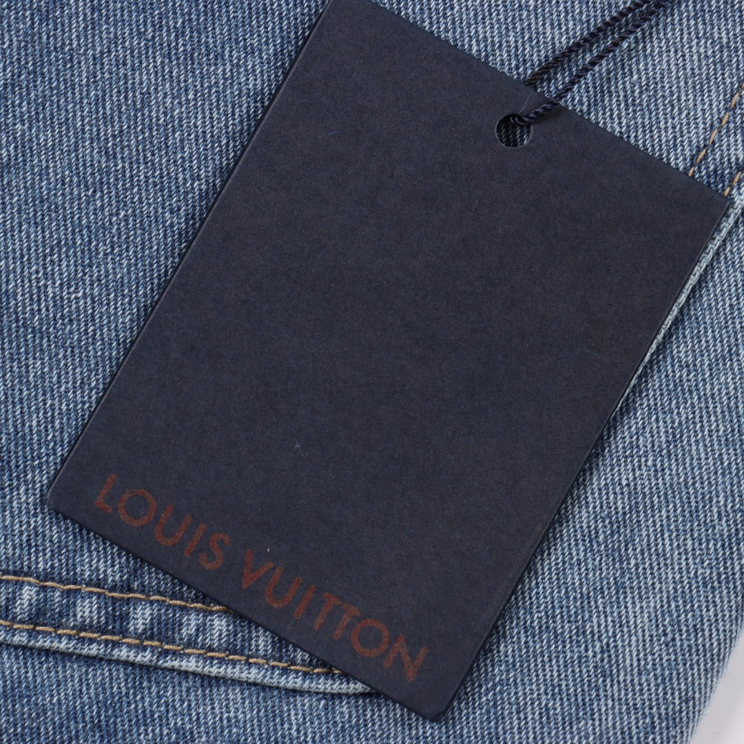 Louis Vuitton路易威登 1V 25FW 猫须破洞老花牛仔长裤-Chinese UA Cheap High Quatity Brand Clothes Bags handbags Sneakers wholesale wholesaler seller from China Factory suppliers Fashion Clothing Shoes best Quality Beautiful Price Louis Vuitton路易威登 1V 25FW 猫须破洞老花牛仔长裤