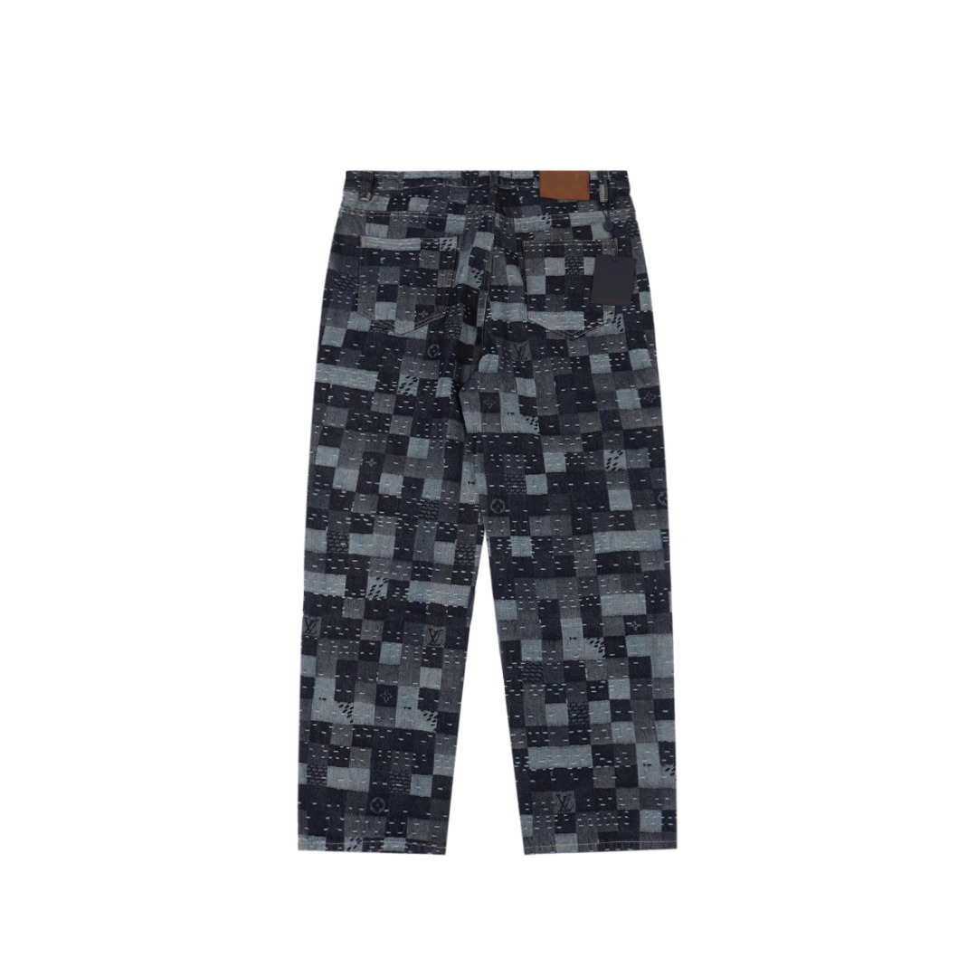 Louis Vuitton 路易威登 1V 25FW 虚线滑板提花牛仔长裤-Chinese UA Cheap High Quatity Brand Clothes Bags handbags Sneakers wholesale wholesaler seller from China Factory suppliers Fashion Clothing Shoes best Quality Beautiful Price Louis Vuitton 路易威登 1V 25FW 虚线滑板提花牛仔长裤