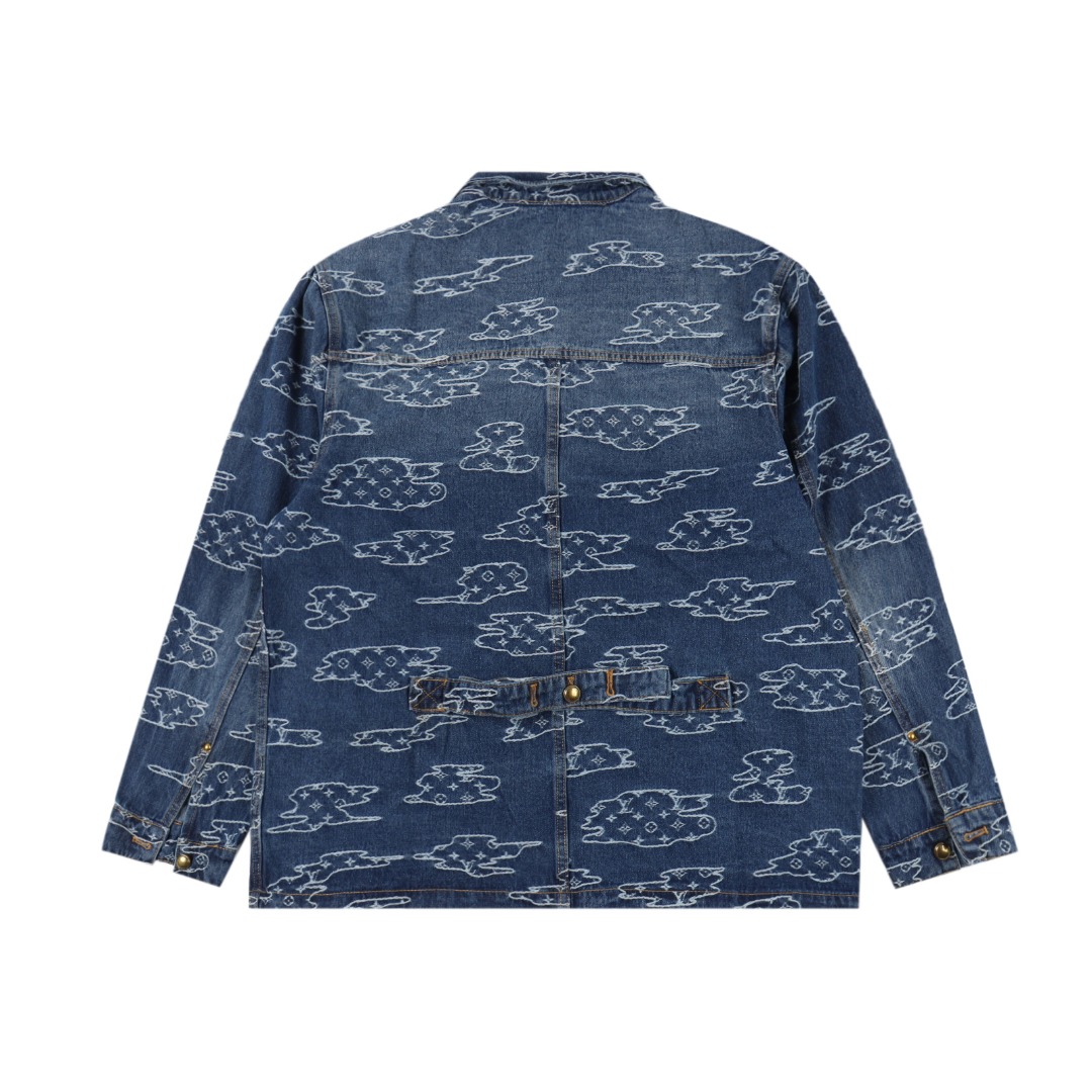 Louis Vuitton路易威登 1V 25FW 祥云老花提花牛仔夹克外套-Chinese UA Cheap High Quatity Brand Clothes Bags handbags Sneakers wholesale wholesaler seller from China Factory suppliers Fashion Clothing Shoes best Quality Beautiful Price Louis Vuitton路易威登 1V 25FW 祥云老花提花牛仔夹克外套