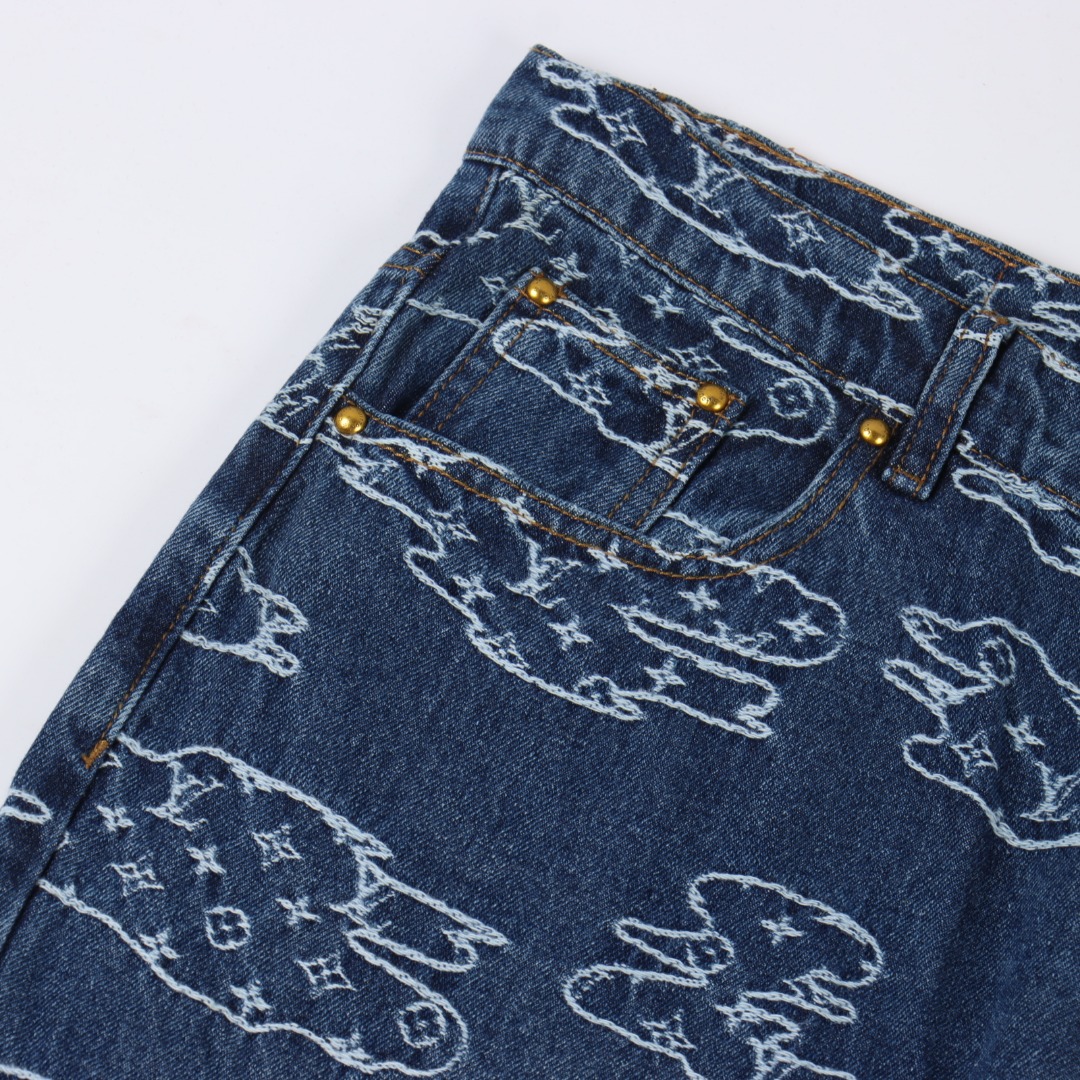 Louis Vuitton路易威登 1V 25FW 祥云老花提花牛仔长裤-Chinese UA Cheap High Quatity Brand Clothes Bags handbags Sneakers wholesale wholesaler seller from China Factory suppliers Fashion Clothing Shoes best Quality Beautiful Price Louis Vuitton路易威登 1V 25FW 祥云老花提花牛仔长裤