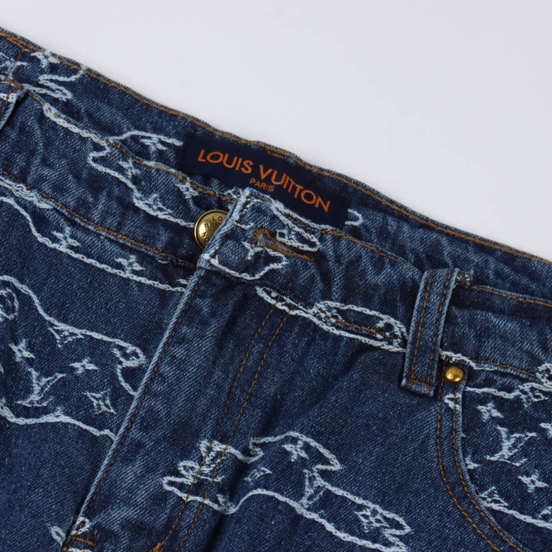 Louis Vuitton路易威登 1V 25FW 祥云老花提花牛仔长裤-Chinese UA Cheap High Quatity Brand Clothes Bags handbags Sneakers wholesale wholesaler seller from China Factory suppliers Fashion Clothing Shoes best Quality Beautiful Price Louis Vuitton路易威登 1V 25FW 祥云老花提花牛仔长裤