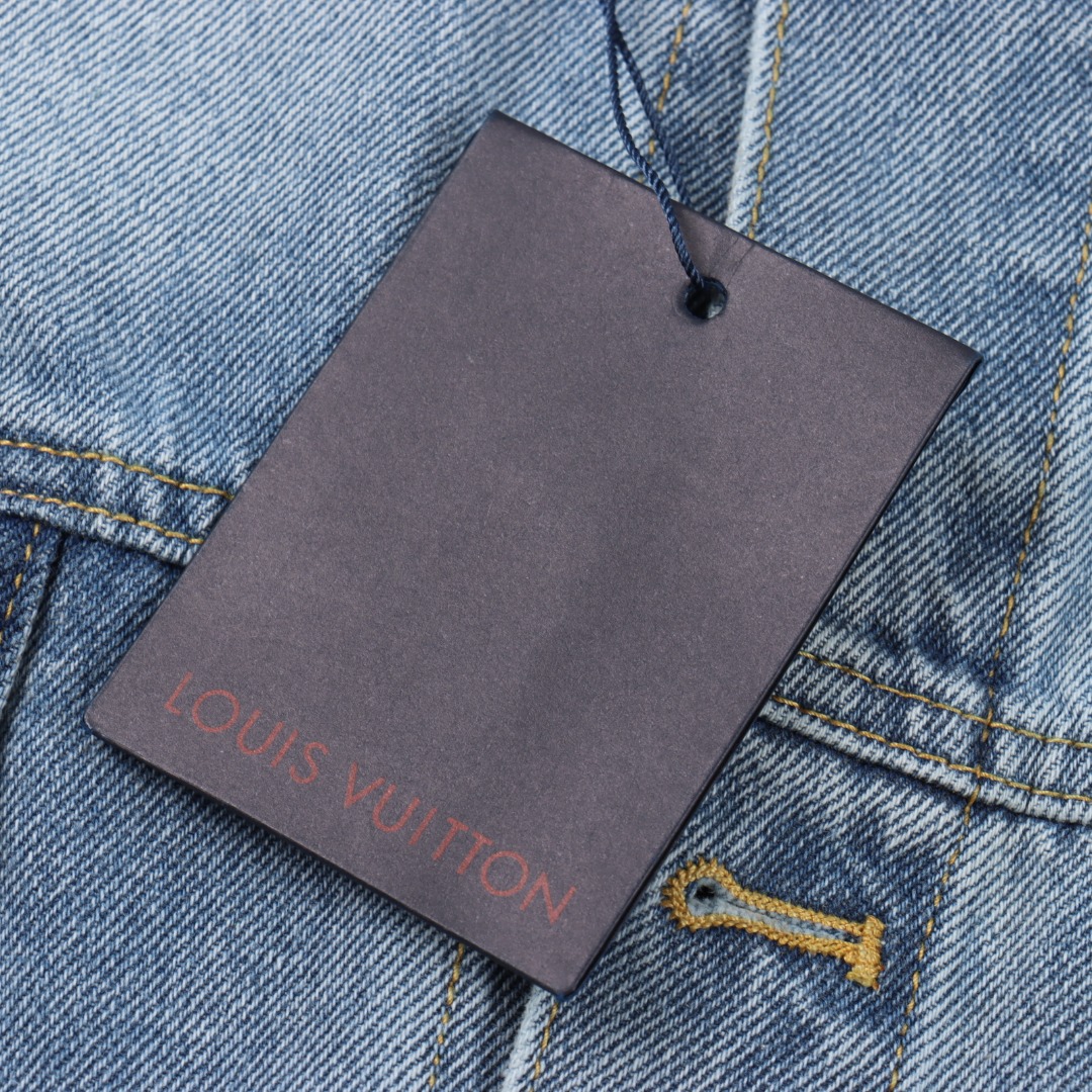 Louis Vuitton 路易威登 1V 25FW 口袋镂空绣花牛仔夹克外套-Chinese UA Cheap High Quatity Brand Clothes Bags handbags Sneakers wholesale wholesaler seller from China Factory suppliers Fashion Clothing Shoes best Quality Beautiful Price Louis Vuitton 路易威登 1V 25FW 口袋镂空绣花牛仔夹克外套