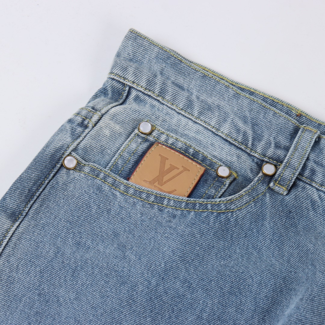 Louis Vuitton 路易威登 1V 25FW 口袋镂空绣花牛仔长裤-Chinese UA Cheap High Quatity Brand Clothes Bags handbags Sneakers wholesale wholesaler seller from China Factory suppliers Fashion Clothing Shoes best Quality Beautiful Price Louis Vuitton 路易威登 1V 25FW 口袋镂空绣花牛仔长裤