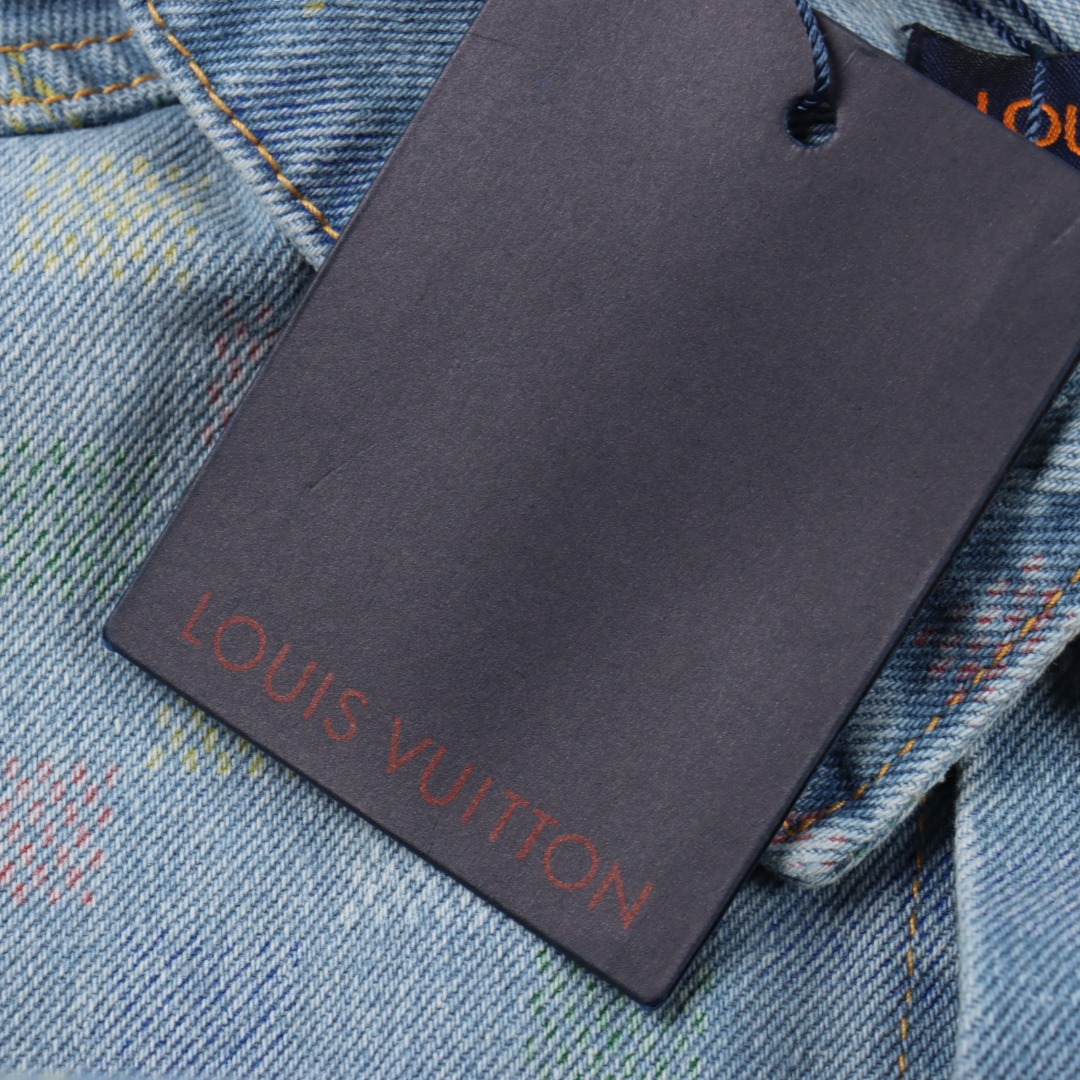 Louis Vuitton路易威登 1V 25FW 五彩小棋盘格满印牛仔夹克外套-Chinese UA Cheap High Quatity Brand Clothes Bags handbags Sneakers wholesale wholesaler seller from China Factory suppliers Fashion Clothing Shoes best Quality Beautiful Price Louis Vuitton路易威登 1V 25FW 五彩小棋盘格满印牛仔夹克外套