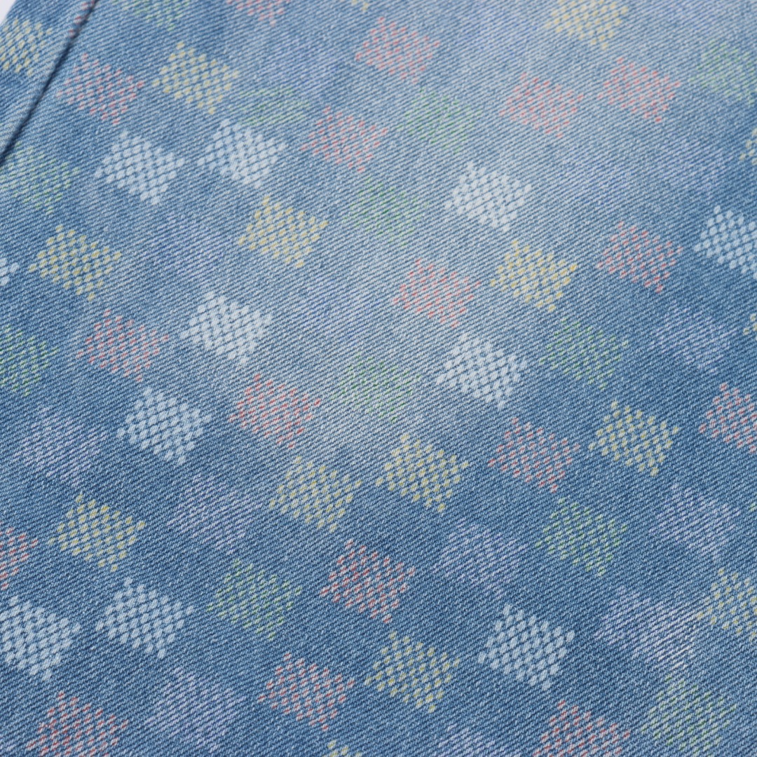 Louis Vuitton路易威登 1V 25FW 五彩小棋盘格满印牛仔夹克外套-Chinese UA Cheap High Quatity Brand Clothes Bags handbags Sneakers wholesale wholesaler seller from China Factory suppliers Fashion Clothing Shoes best Quality Beautiful Price Louis Vuitton路易威登 1V 25FW 五彩小棋盘格满印牛仔夹克外套