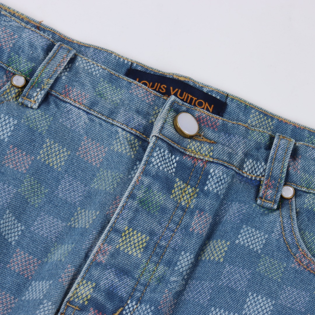 Louis Vuitton路易威登 1V 25FW 五彩小棋盘格满印牛仔夹克外套-Chinese UA Cheap High Quatity Brand Clothes Bags handbags Sneakers wholesale wholesaler seller from China Factory suppliers Fashion Clothing Shoes best Quality Beautiful Price Louis Vuitton路易威登 1V 25FW 五彩小棋盘格满印牛仔夹克外套