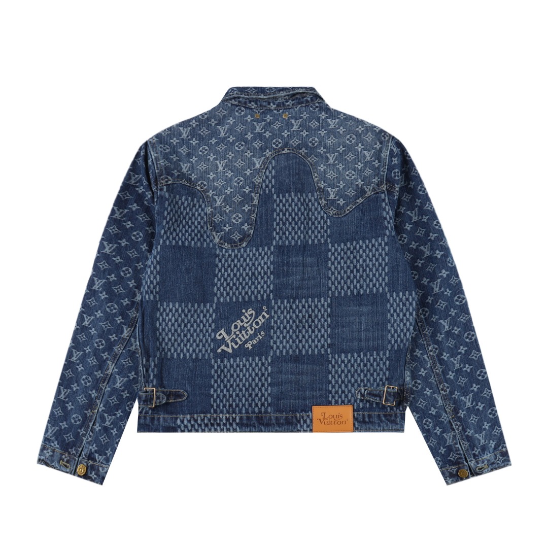 Louis Vuitton 路易威登 1V × Nigo 25FW 联名棋盘格牛仔外套黑色/蓝色-Chinese UA Cheap High Quatity Brand Clothes Bags handbags Sneakers wholesale wholesaler seller from China Factory suppliers Fashion Clothing Shoes best Quality Beautiful Price Louis Vuitton 路易威登 1V × Nigo 25FW 联名棋盘格牛仔外套黑色/蓝色