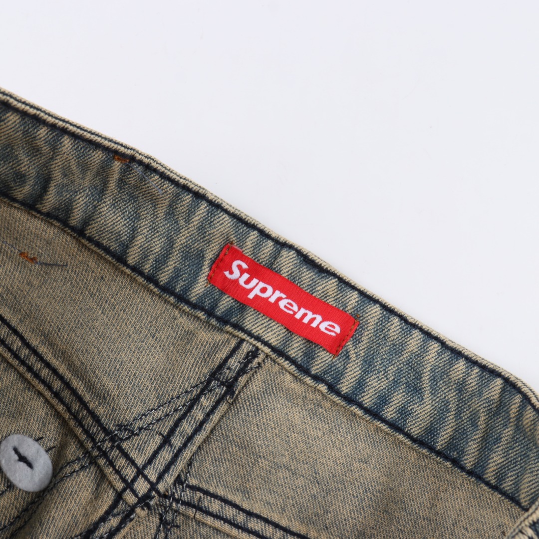 Supreme SS25 星星明线休闲宽松牛仔牛仔裤-Chinese UA Cheap High Quatity Brand Clothes Bags handbags Sneakers wholesale wholesaler seller from China Factory suppliers Fashion Clothing Shoes best Quality Beautiful Price Supreme SS25 星星明线休闲宽松牛仔牛仔裤