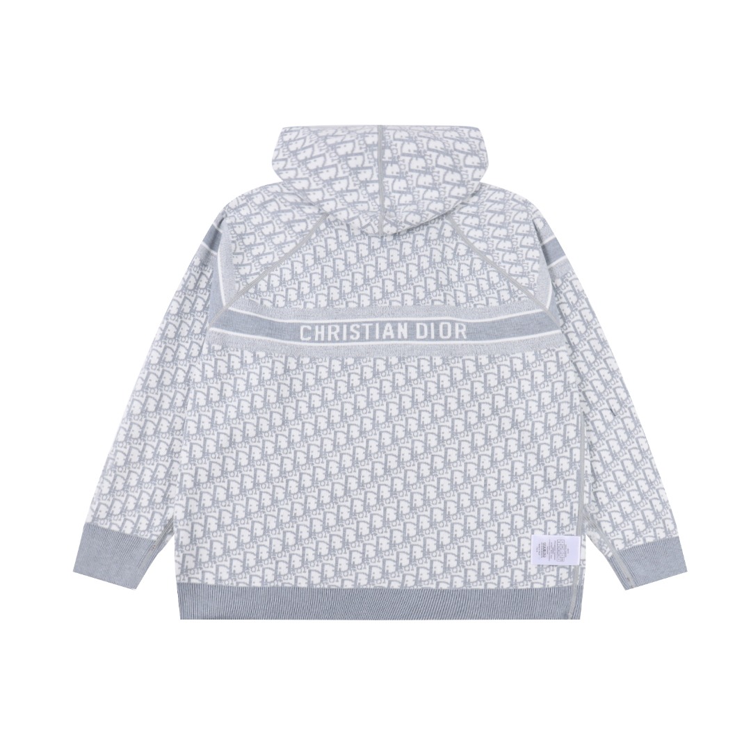 Dior/迪奥 Oblique老花提花针织羊绒双面穿外套