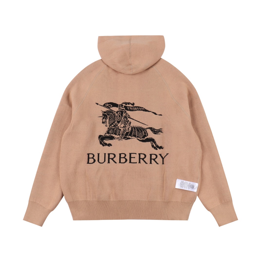 BURBERRY / 巴宝莉 针织羊绒提花针织开衫外套