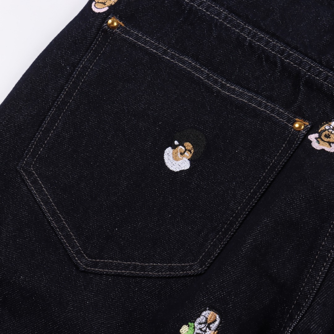 LOUIS VUITTON/路易威登 菲董联名系列 字母图案刺绣牛仔长裤-High Quatity Cheap Brand wholesale wholesaler seller Clothes Bags handbags Sneakers Top Fashion Clothing Shoes from China Factory Chinese suppliers best Quality Beautiful Price LOUIS VUITTON/路易威登 菲董联名系列 字母图案刺绣牛仔长裤