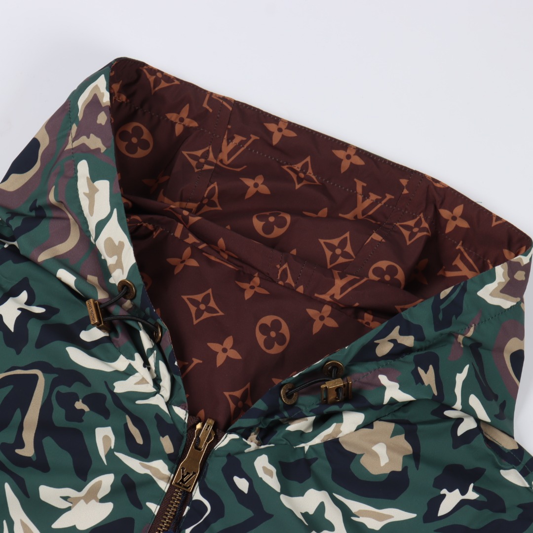 LOUIS VUITTON/路易威登 迷彩老花双面穿冲锋衣夹克外套
