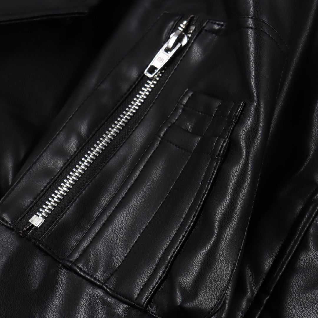 Balenciaga/巴黎世家 BLCG 25FW 兰博基尼联名刺绣棒球飞行皮夹克