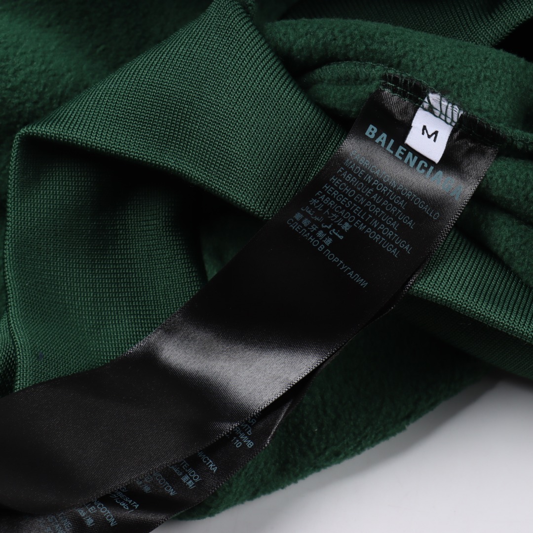 Balenciaga/巴黎世家 BLCG 25FW 五道杠拉条半环刺绣摇粒绒棉服外套