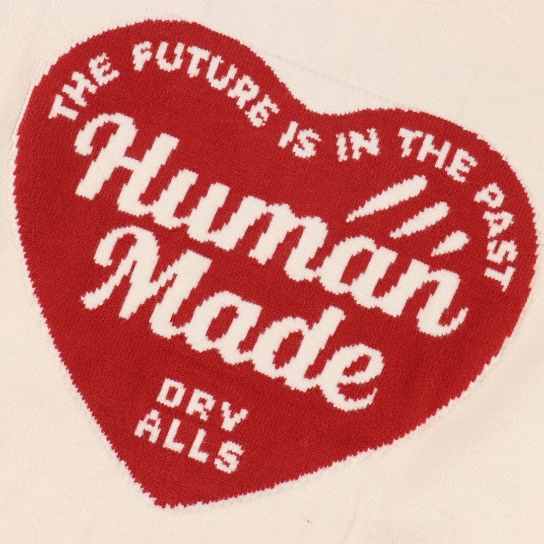 HUMAN MADE 爱心提花毛衣 HUMAN MADE 以Vintage风格的复古感设计而闻名HUMAN的毛衣