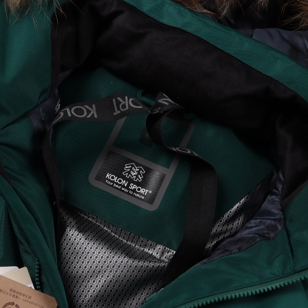 KOLON SPORT/可隆 SNOWBALL GTX 防水防风透湿白鹅绒中长款羽绒服 90白鸭绒