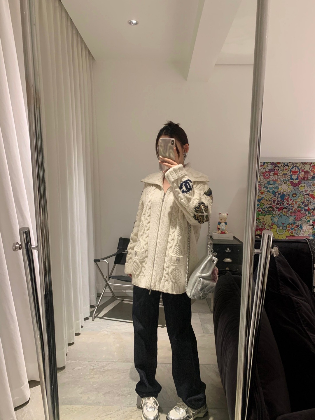 CHANEL/香奈儿 绞花针织拉链外套
上身效果#